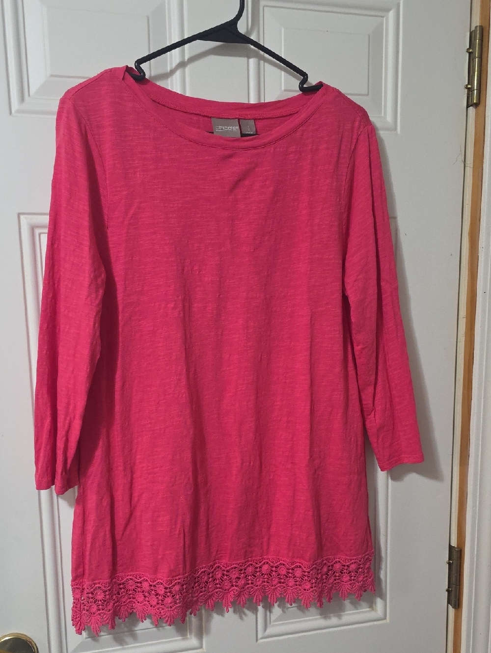 Chico's Hot Pink Crewneck Tunic